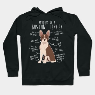 Seal Boston Terrier Dog Anatomy Hoodie